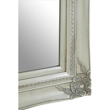 Baroque Rectangular Silver Wall Mirror