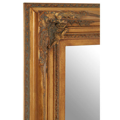 Baroque Rectangular Antique Gold Wall Mirror