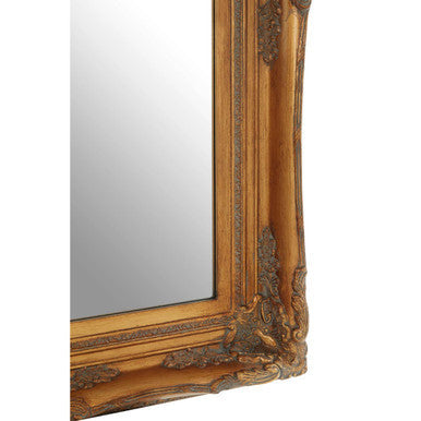 Baroque Rectangular Antique Gold Wall Mirror