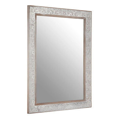 Antique Silver Rectangular Wall Mirror