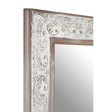 Antique Silver Rectangular Wall Mirror