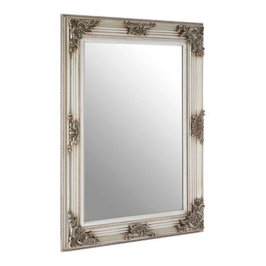 Baroque Rectangle Silver Wall Mirror