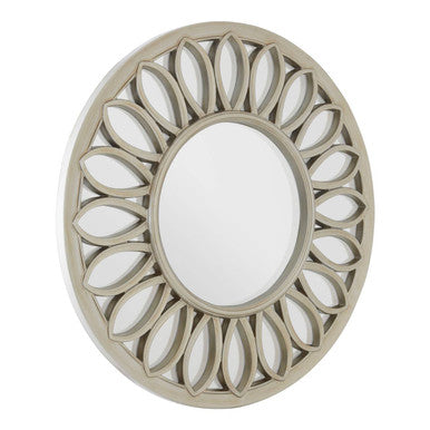 Carved Flower Wall Mirror