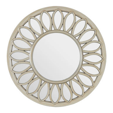 Carved Flower Wall Mirror