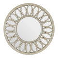 Carved Flower Wall Mirror