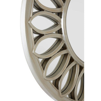 Carved Flower Wall Mirror