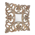 Antique Wood Effect Wall Mirror