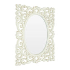 Weathered White Rococo Wall Mirror