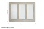 3 Panel Wall Mirror with Ash Wood Frame
