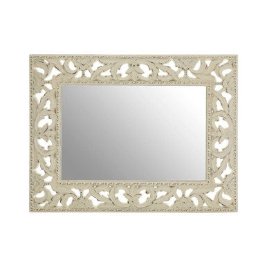 Antique White Baroque Style Wall Mirror
