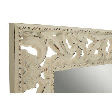 Antique White Baroque Style Wall Mirror