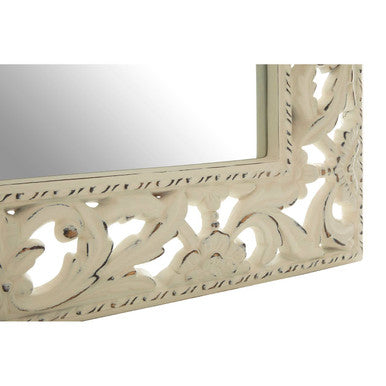 Antique White Baroque Style Wall Mirror