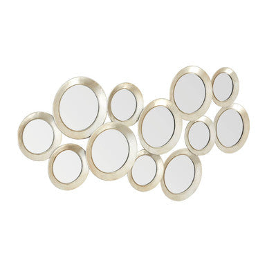Modern Shimmer Silver Wall Mirror