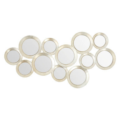 Modern Shimmer Silver Wall Mirror