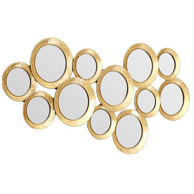 Sculptural Gold Wall Mirror