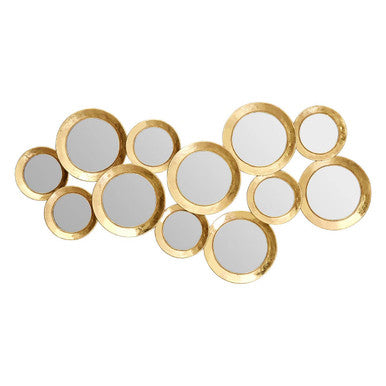 Sculptural Gold Wall Mirror