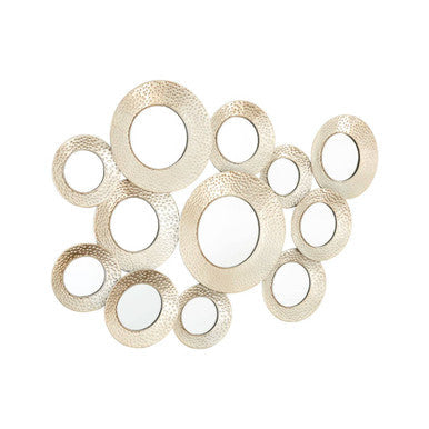 Hammered Silver Wall Mirror