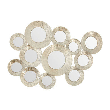 Hammered Silver Wall Mirror