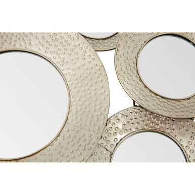 Hammered Silver Wall Mirror