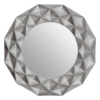 3D Effect Light Silver Wall Mirror