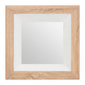 White Gloss Wood Wall Mirror