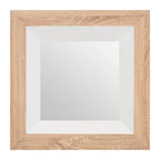 White Gloss Wood Wall Mirror