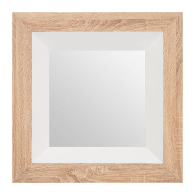 White Gloss Wood Wall Mirror