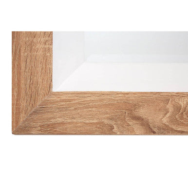 White Gloss Wood Wall Mirror