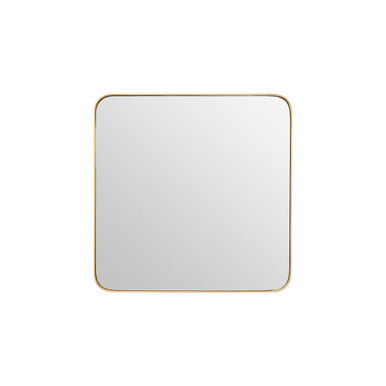Small Gold Finish Square Wall Mirror