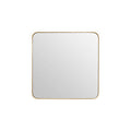Small Gold Finish Square Wall Mirror