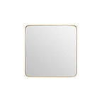 Small Gold Finish Square Wall Mirror