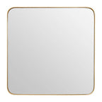 Large Gold Finish Square Wall Mirror