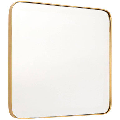 Large Gold Finish Square Wall Mirror
