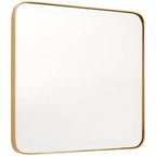 Large Gold Finish Square Wall Mirror