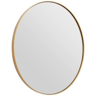 Medium Gold Finish Oval Wall Mirror