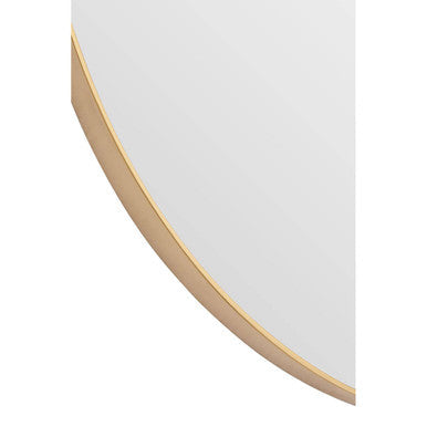Medium Gold Finish Oval Wall Mirror