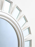 Radiant Round Silver Wall Mirror