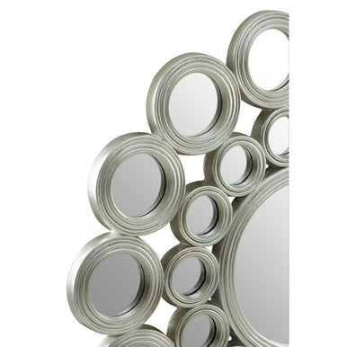 Linked Ring Silver Wall Mirror