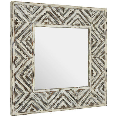 Rustic Chevron Wall Mirror