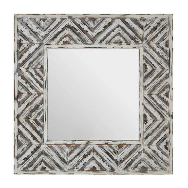 Rustic Chevron Wall Mirror