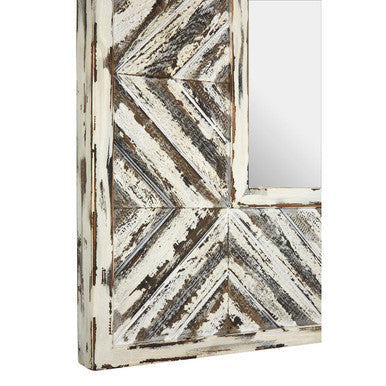 Rustic Chevron Wall Mirror