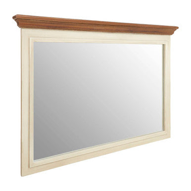 Cream Wood Frame Wall Mirror