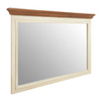 Cream Wood Frame Wall Mirror
