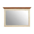 Cream Wood Frame Wall Mirror