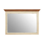 Cream Wood Frame Wall Mirror