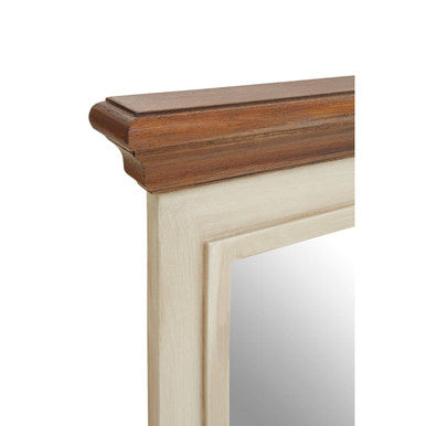 Cream Wood Frame Wall Mirror
