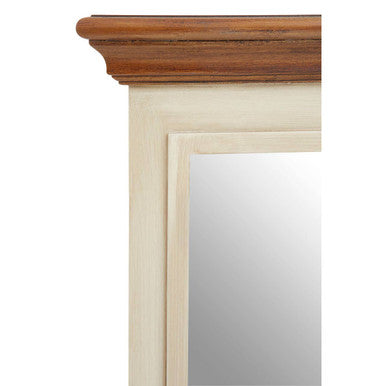 Cream Wood Frame Wall Mirror
