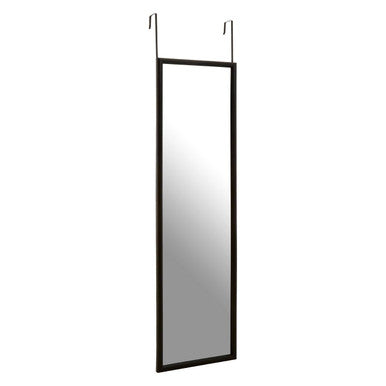 Over Door Grey Plastic Frame Mirror