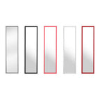 Over Door Grey Plastic Frame Mirror