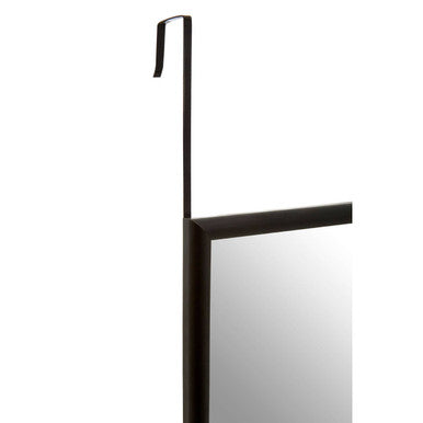 Over Door Grey Plastic Frame Mirror